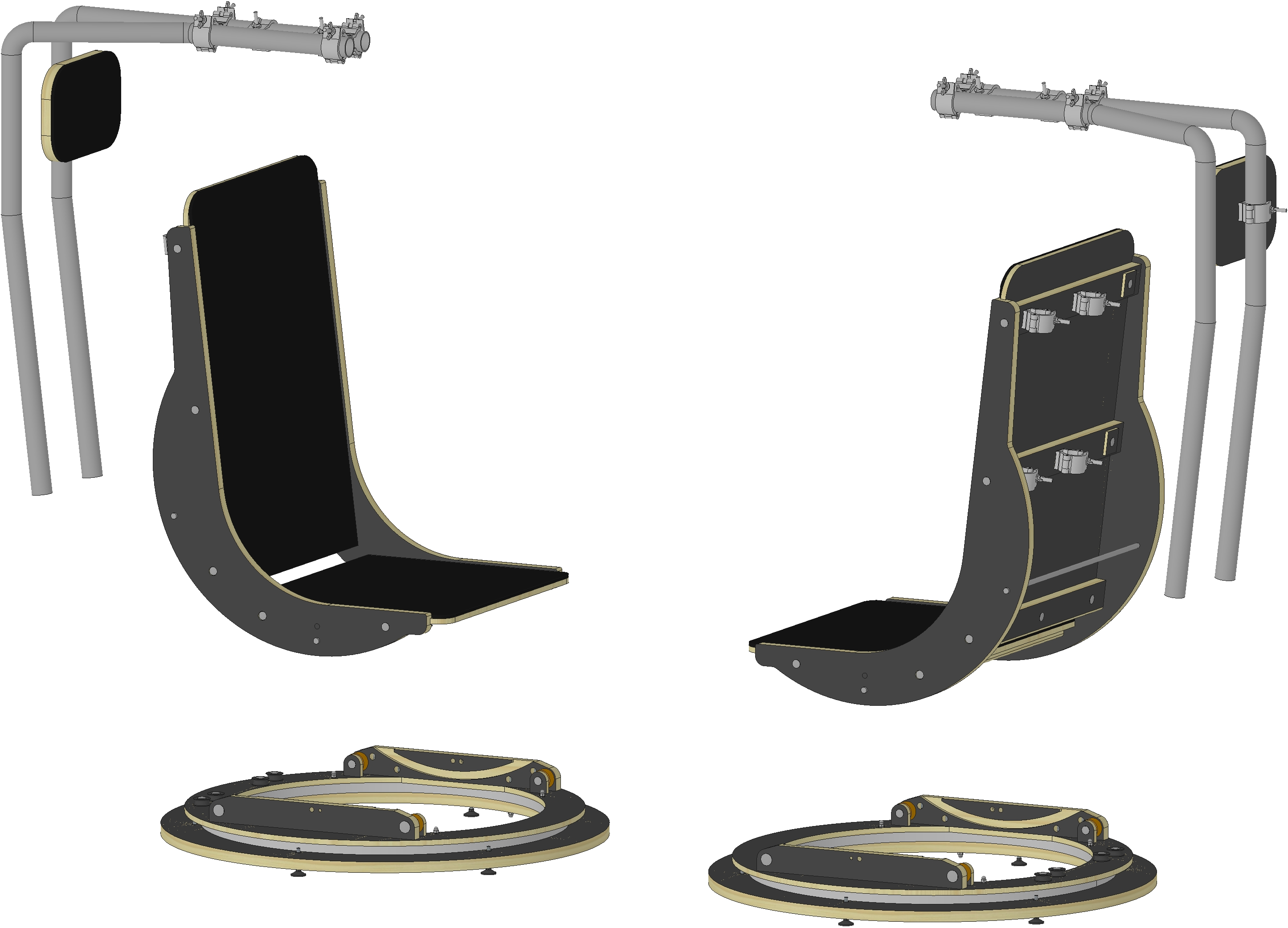 Neowise chair to scan the skies with binoculars - 3D exploded view Neowise chair to scan the skies with binoculars - 3D exploded view